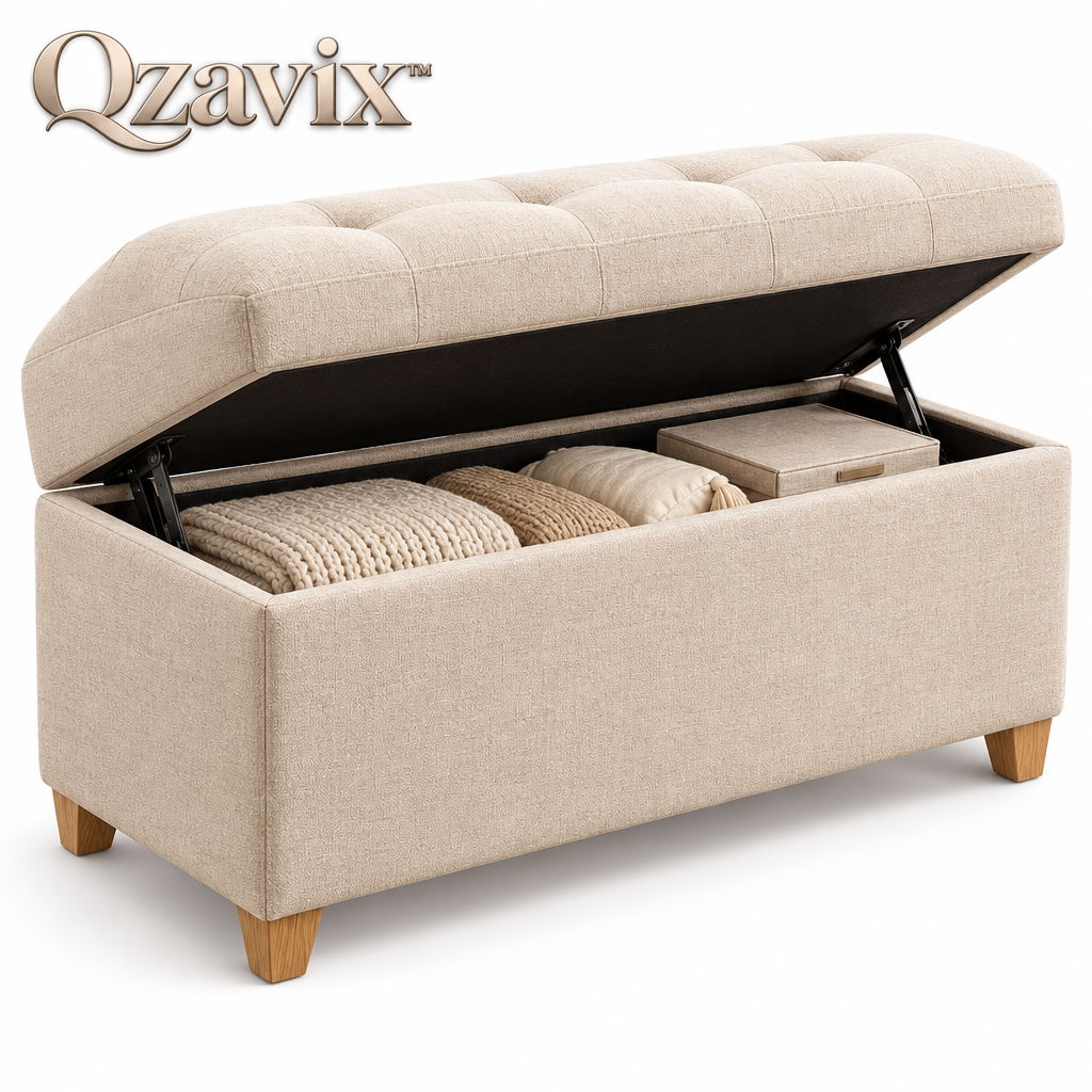 Qzavix™ Cozy Storage Ottoman Bench