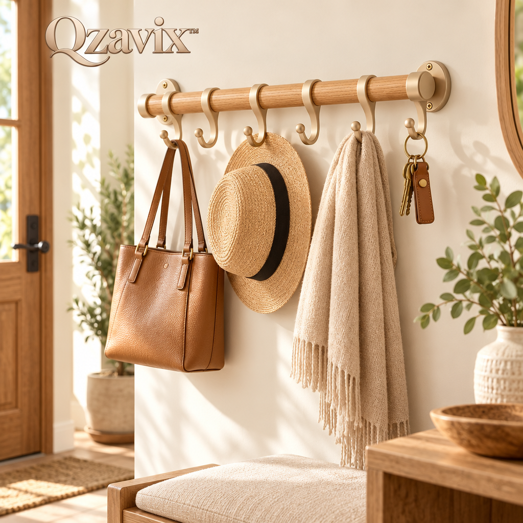 Qzavix™ Minimalist Wall Hook Rail System