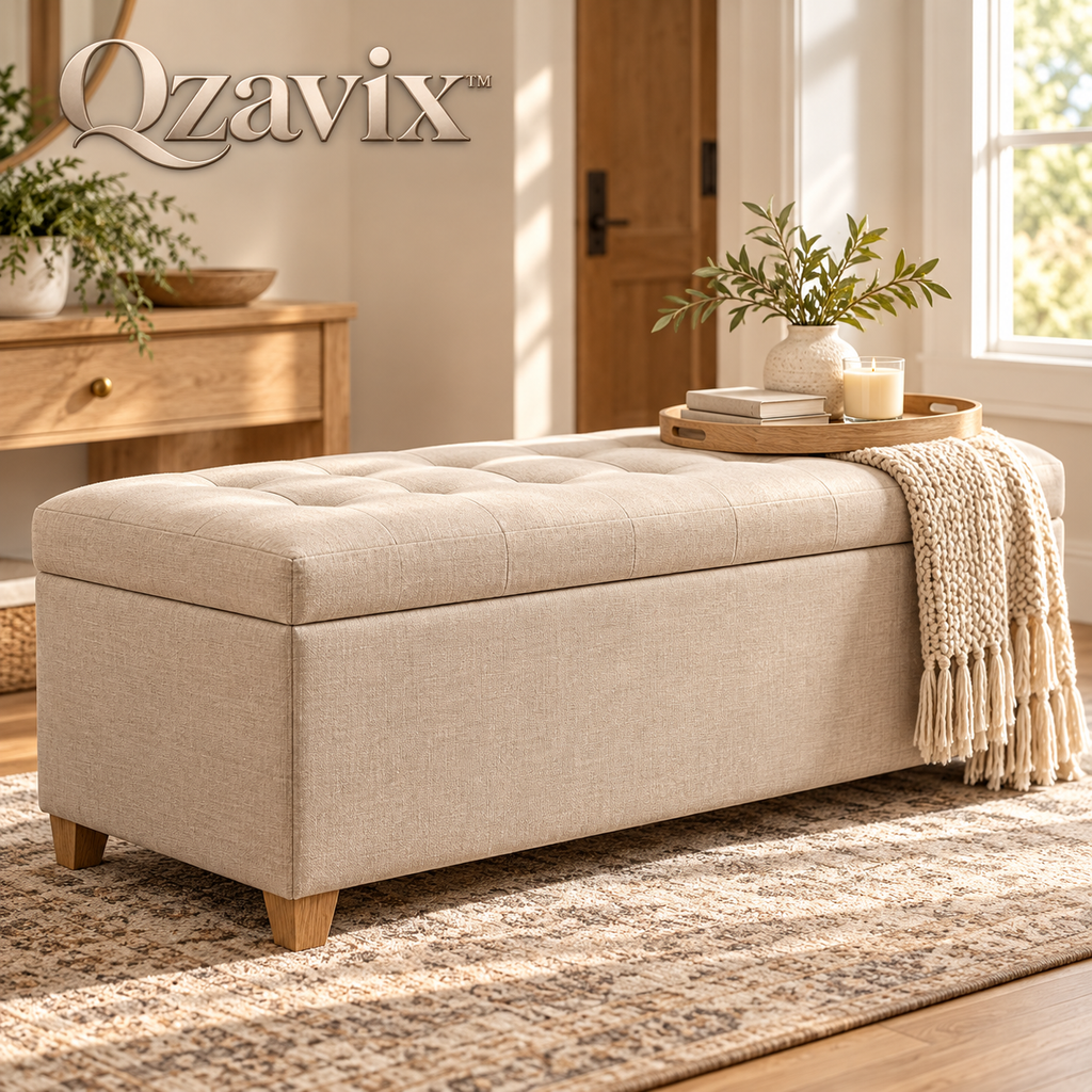 Qzavix™ Cozy Storage Ottoman Bench