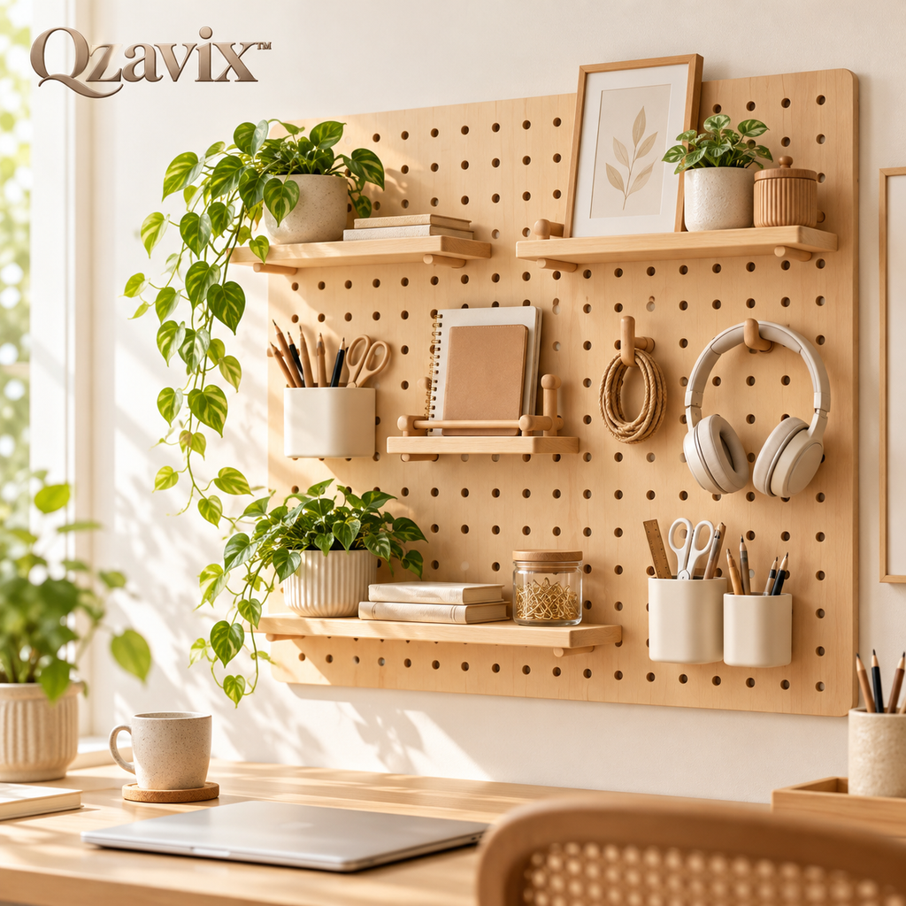 Qzavix™ Modular Wall Pegboard Organizer