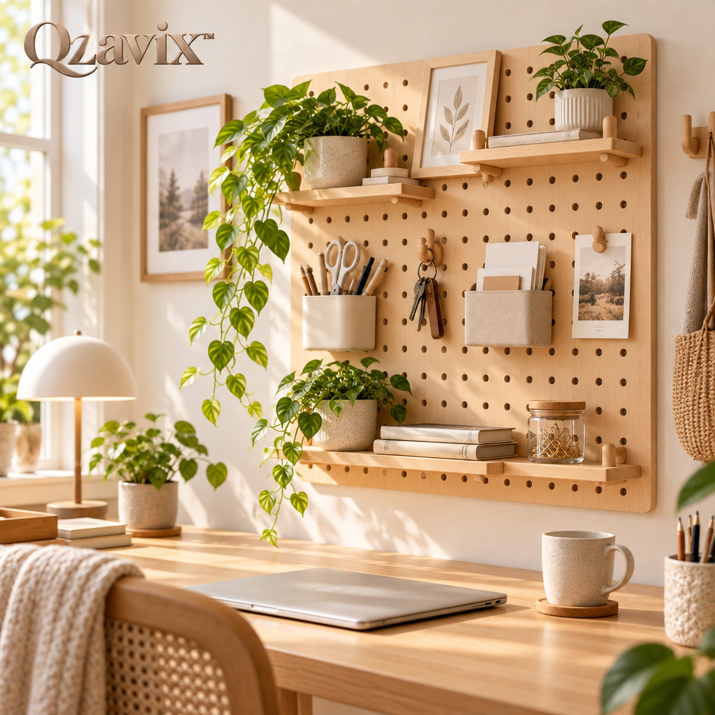 Qzavix™ Modular Wall Pegboard Organizer
