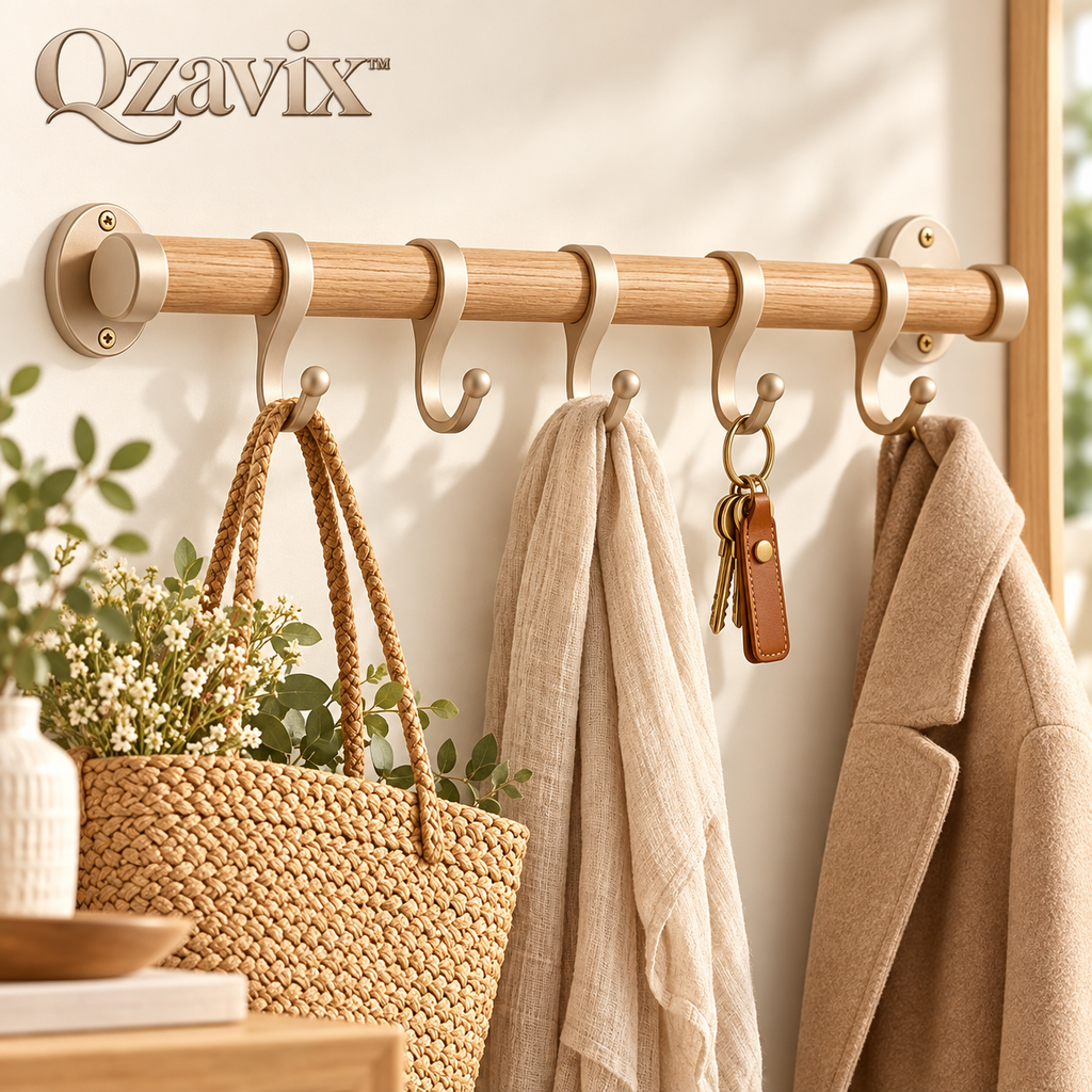 Qzavix™ Minimalist Wall Hook Rail System