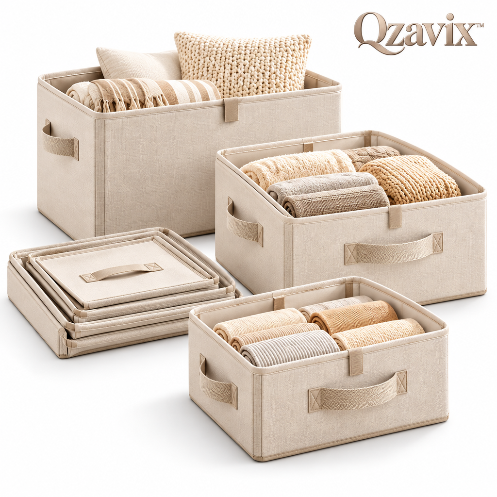 Qzavix™ Foldable Nesting Storage Boxes