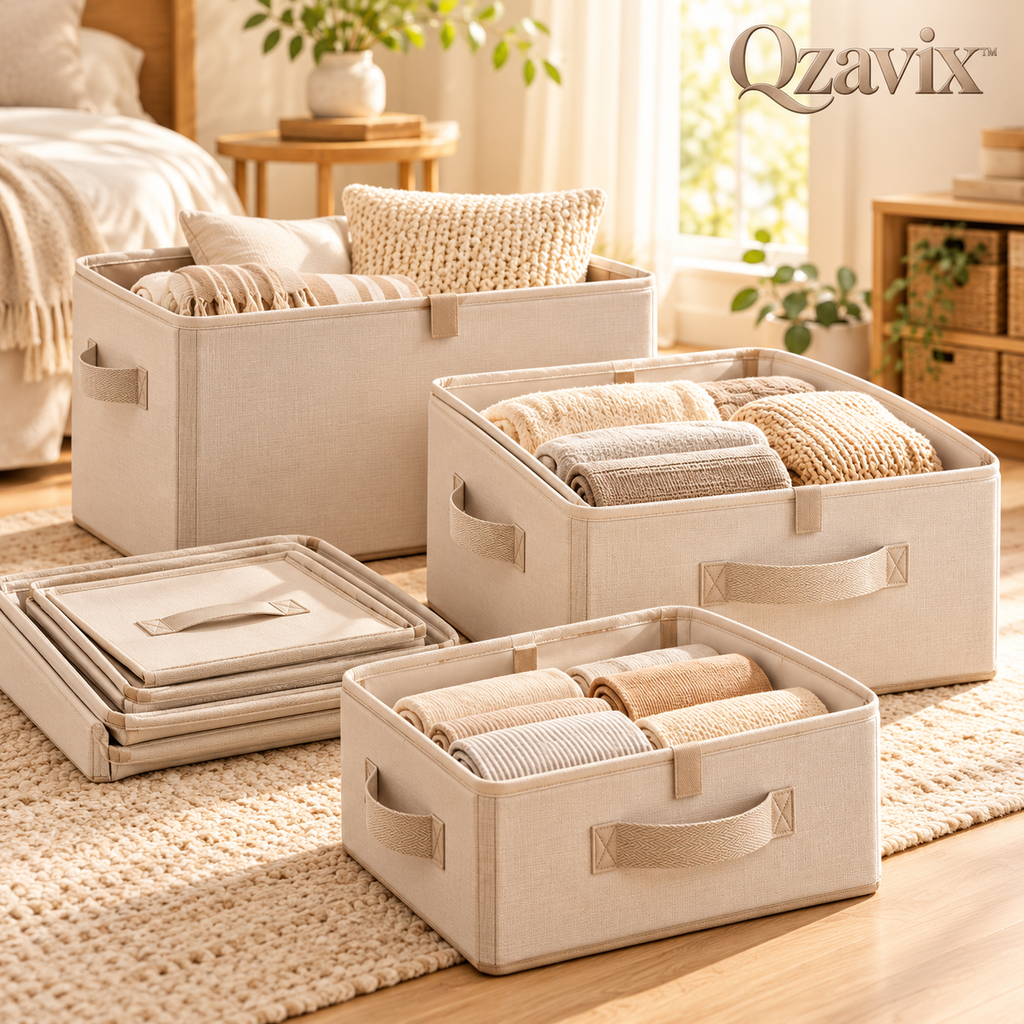 Qzavix™ Foldable Nesting Storage Boxes